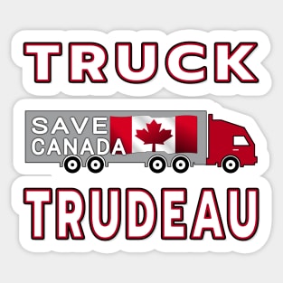 TRUCK TRUDEAU SAVE CANANDA FREEDOM CONVOY 2022 WHITE Sticker